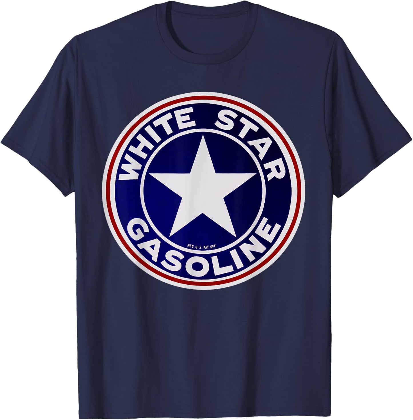 Retro Vintage Gas Station White Star Motor Oil Car Garage T-Shirt - T-Shirt | Navy