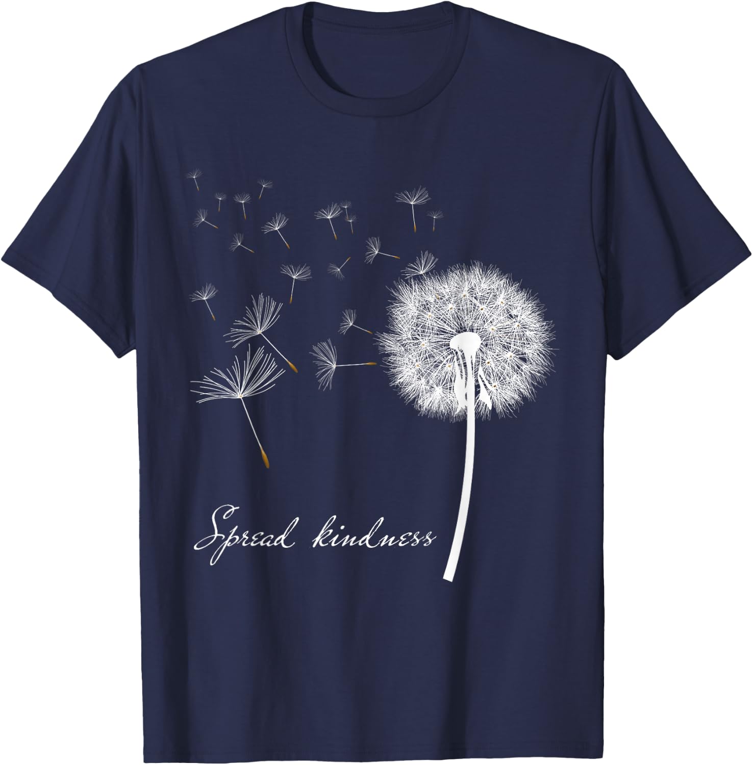 Spread Kindness Dandelion Blowing Flower Girl T-Shirt - T-Shirt | Navy