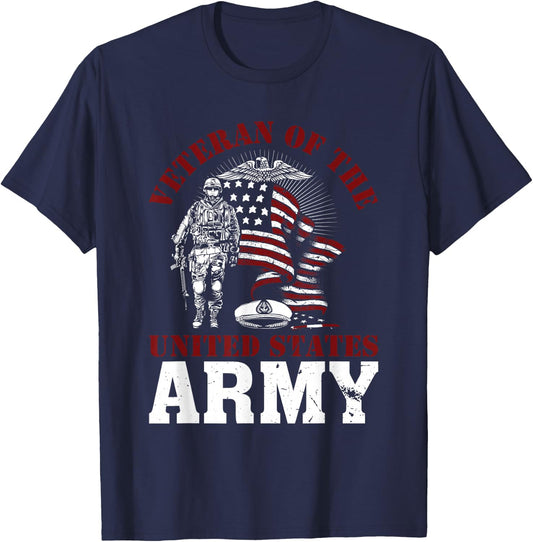 Veteran of the United States US Army Military Veterans T-Shirt - T-Shirt | Navy