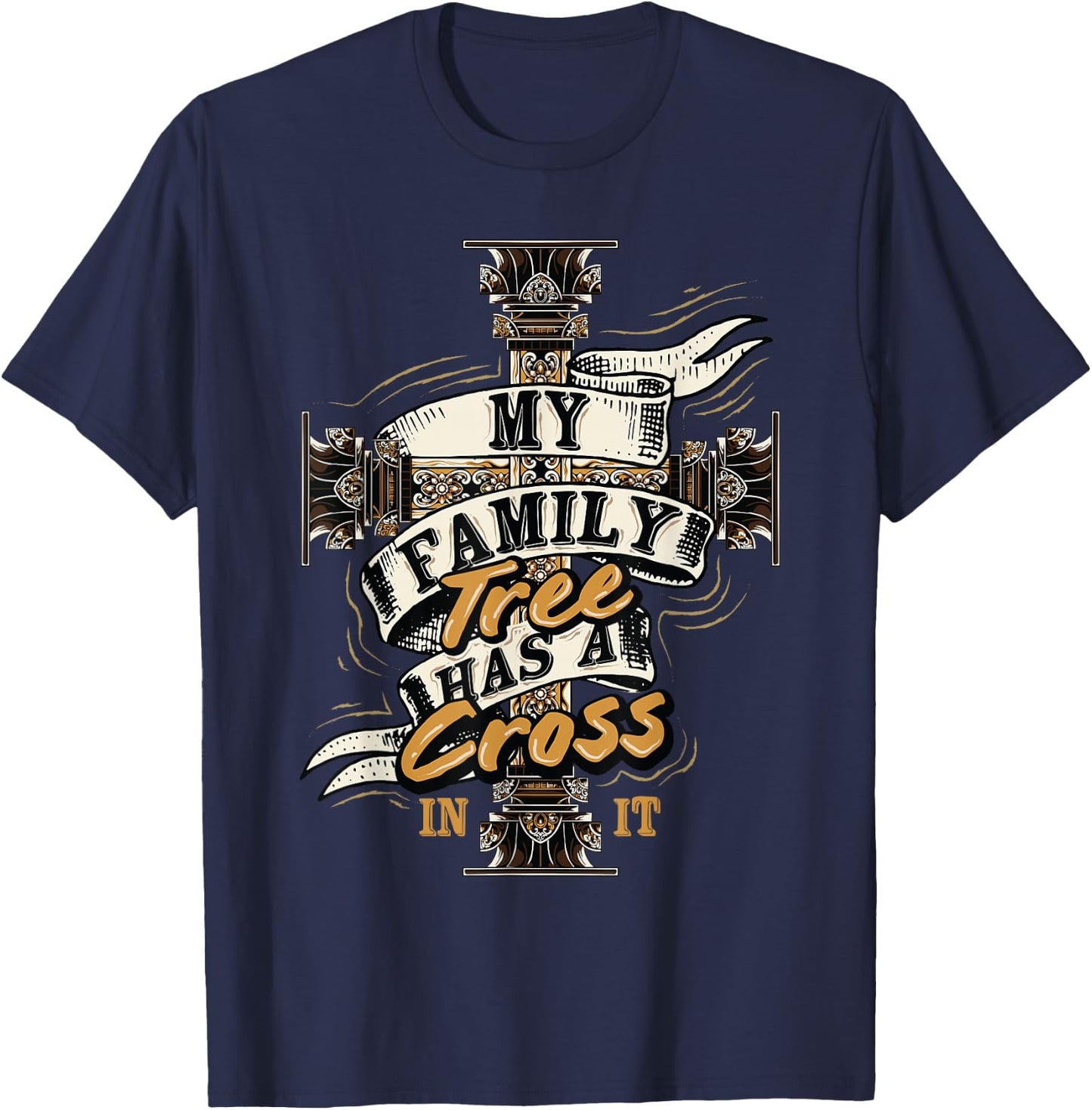 Christianity and Religious Believe for Christians Men Women T-Shirt - T-Shirt | Navy
