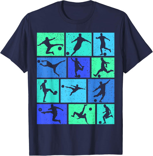 Soccer Boys Kids Men T-Shirt - T-Shirt | Navy