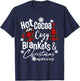 Hot Cocoa Warm Blankets and Christmas Movies Christmas tree T-Shirt - T-Shirt | Navy