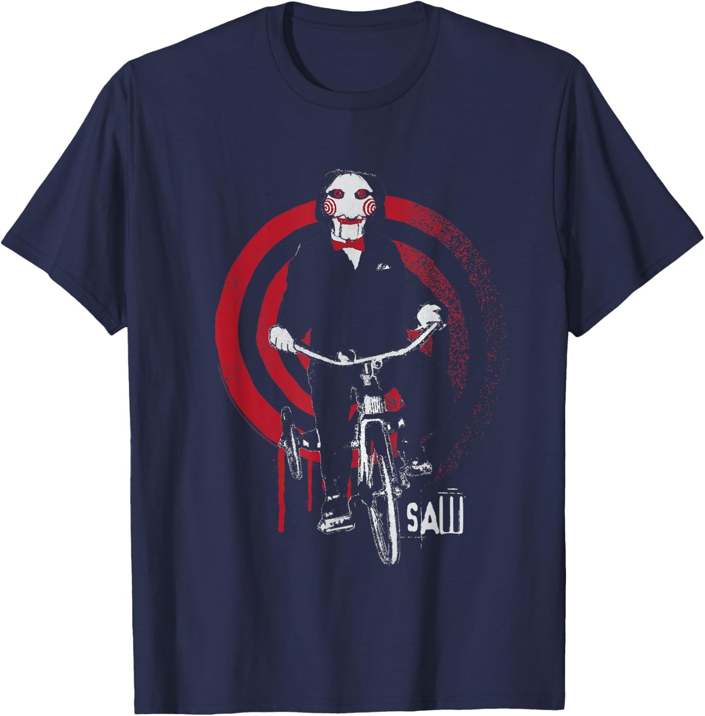 Saw Jigsaw on Bike T-Shirt - T-Shirt | Navy