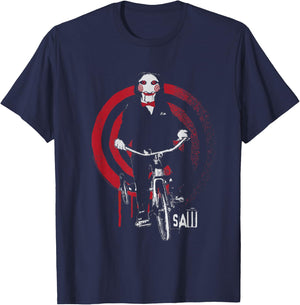 Saw Jigsaw on Bike T-Shirt - T-Shirt | Navy