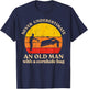 Never Underestimate an Old Man with a Cornhole Bag Cornhole T-Shirt - T-Shirt | Navy