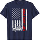 Funny USA Flag Golf Design Women Golfer Golf Lover T-Shirt - T-Shirt | Navy
