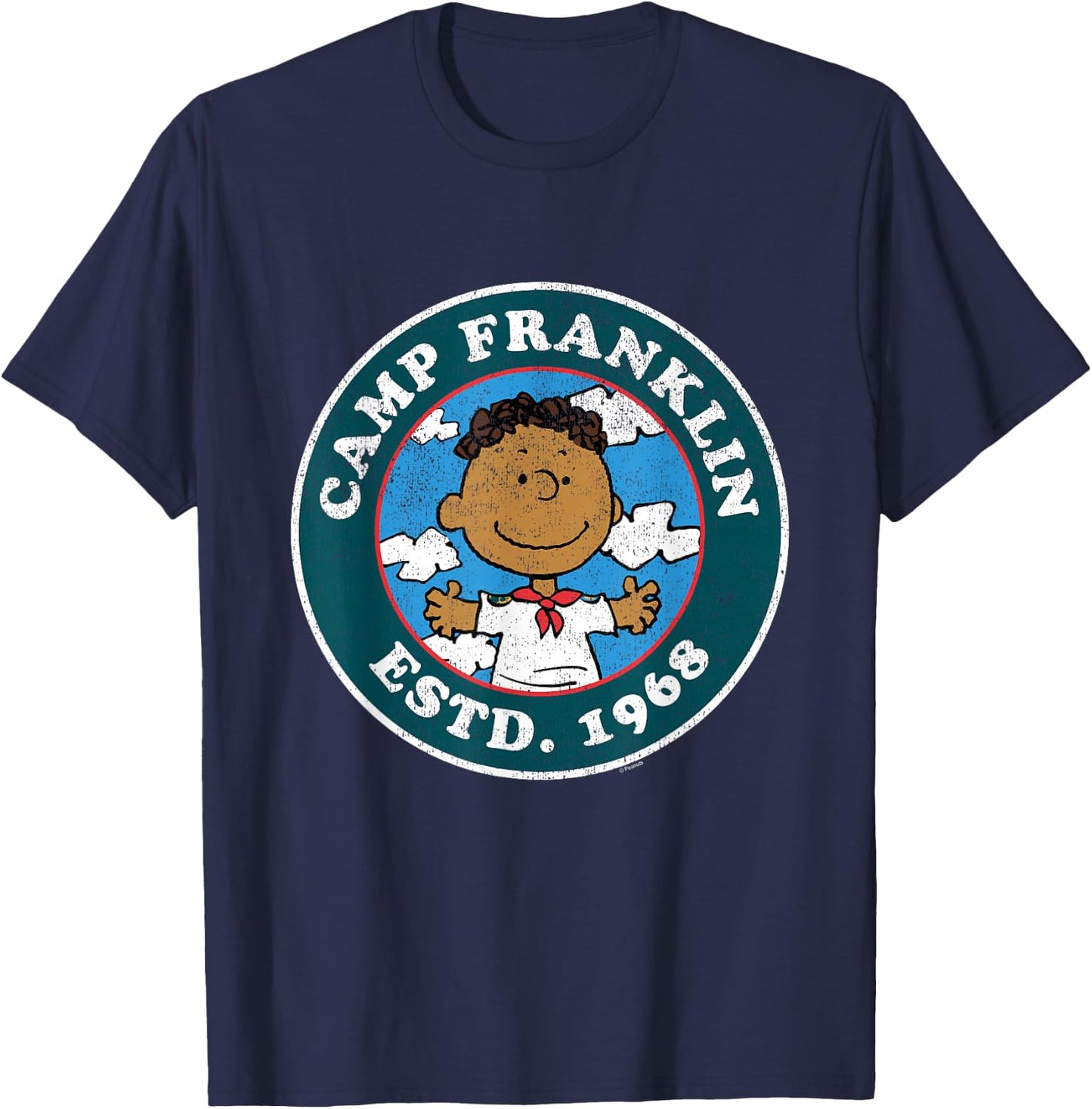 Peanuts - Camp Franklin Armstrong ESTD 1968 T-Shirt - T-Shirt | Navy