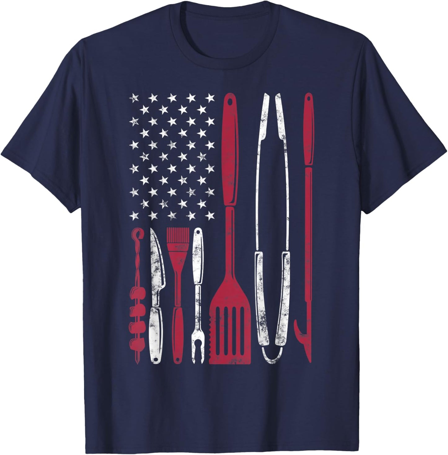 BBQ Smoker Barbecue Chef Smoking Tools Grilling Pit Master T-Shirt - T-Shirt | Navy