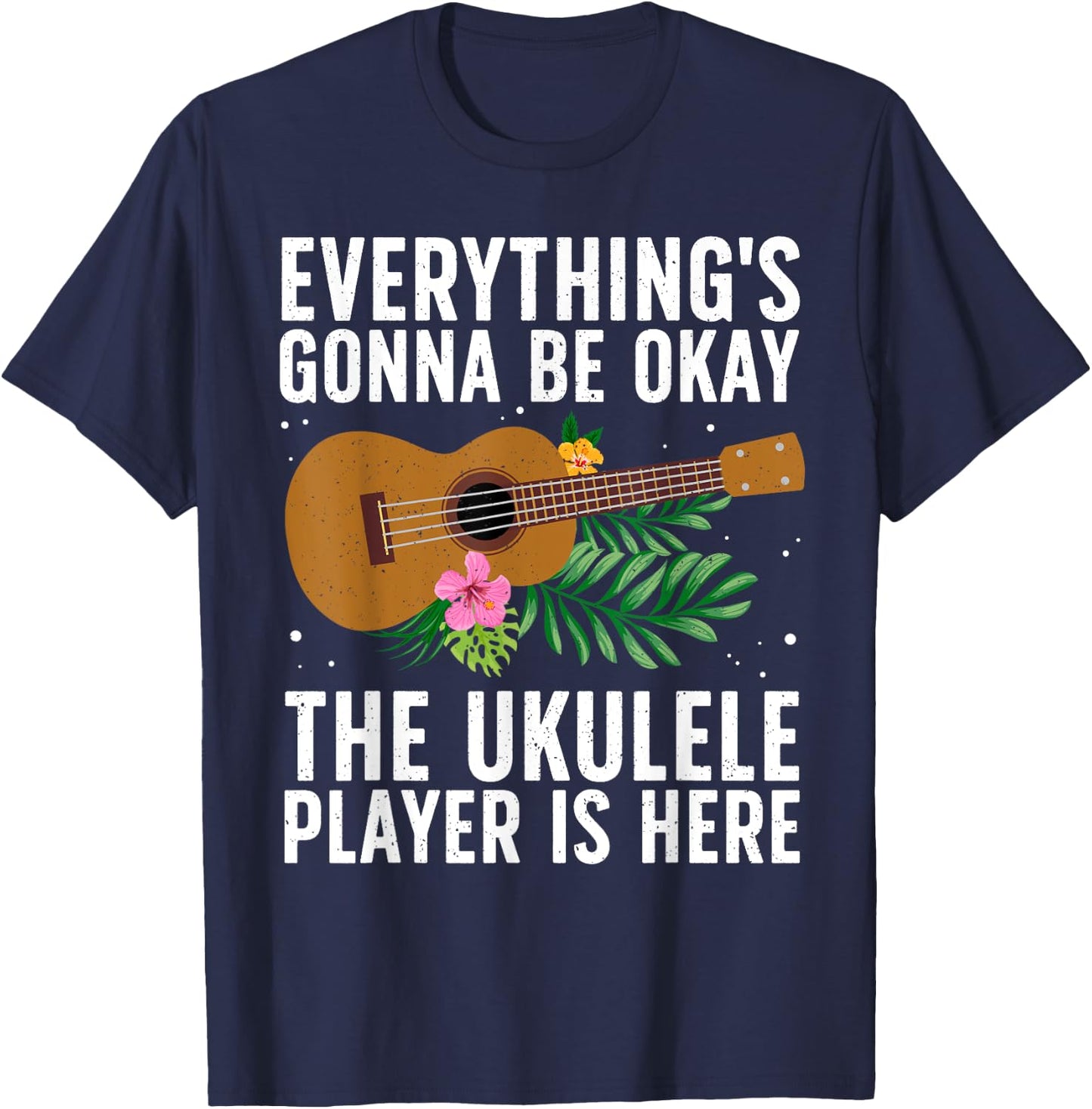Cool Ukulele Player Design Women Uke Ukulele Lover T-Shirt - T-Shirt | Navy