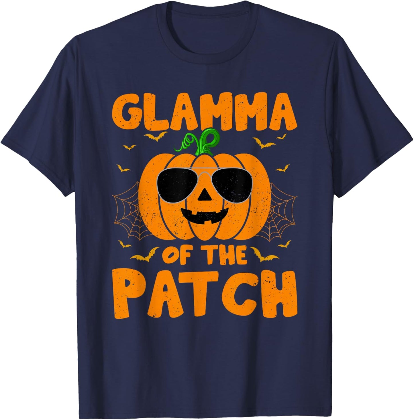 Pumpkin Glamma Of The Patch Family Group Costume Halloween T-Shirt - T-Shirt | Navy