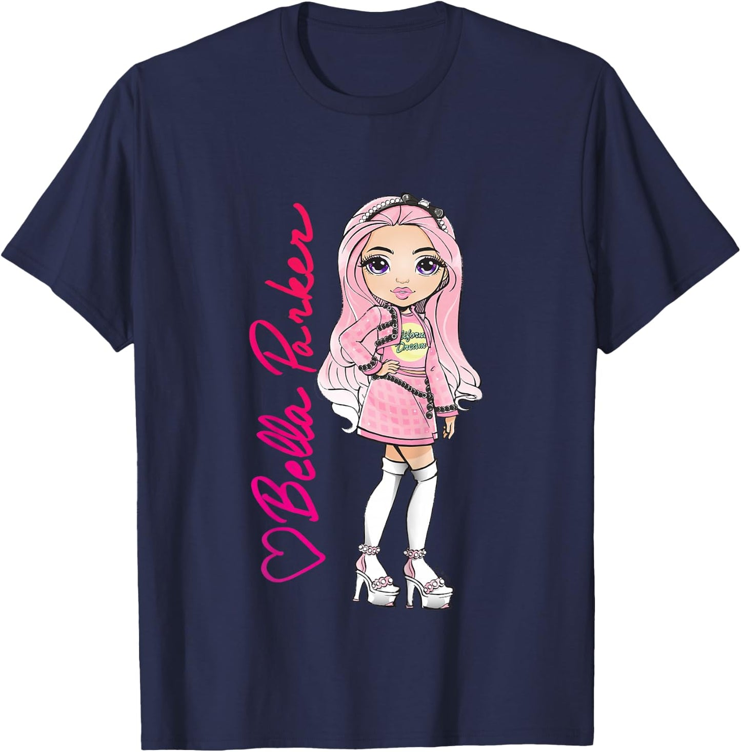 Kids Rainbow High Bella Parker Sassy Pose Portrait T-Shirt - T-Shirt | Navy