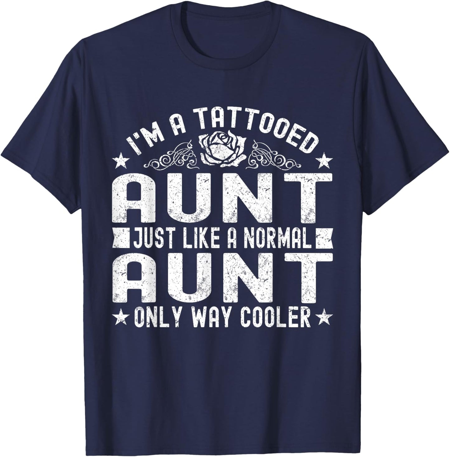 Tattooed Aunt With Tattoos Auntie T-Shirt - T-Shirt | Navy