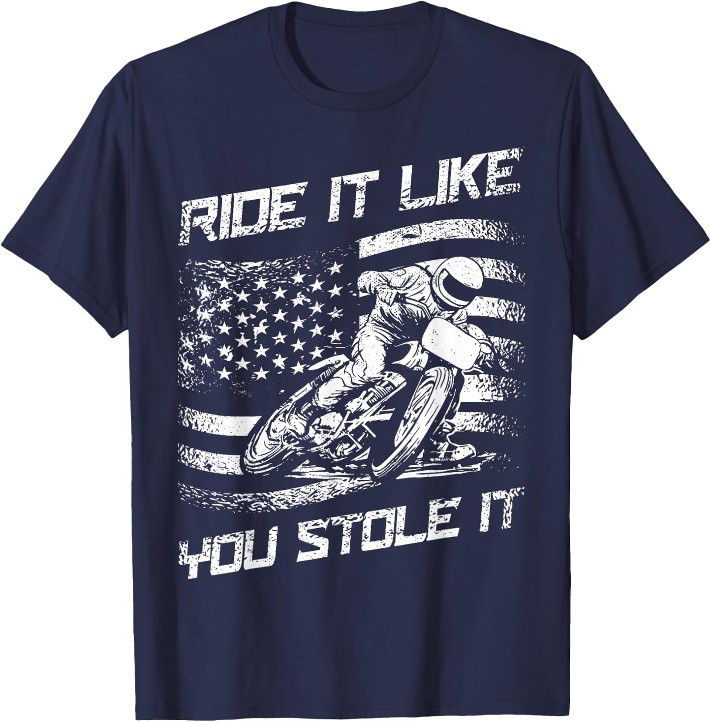 Flat Track Racing T-Shirt - T-Shirt | Navy