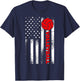 Funny Volleyball Design Women USA Patriotic Athlete T-Shirt - T-Shirt | Navy