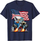 T-bucket Style Car Hotrod USA Flag Patriotic Cartoon Design T-Shirt - T-Shirt | Navy