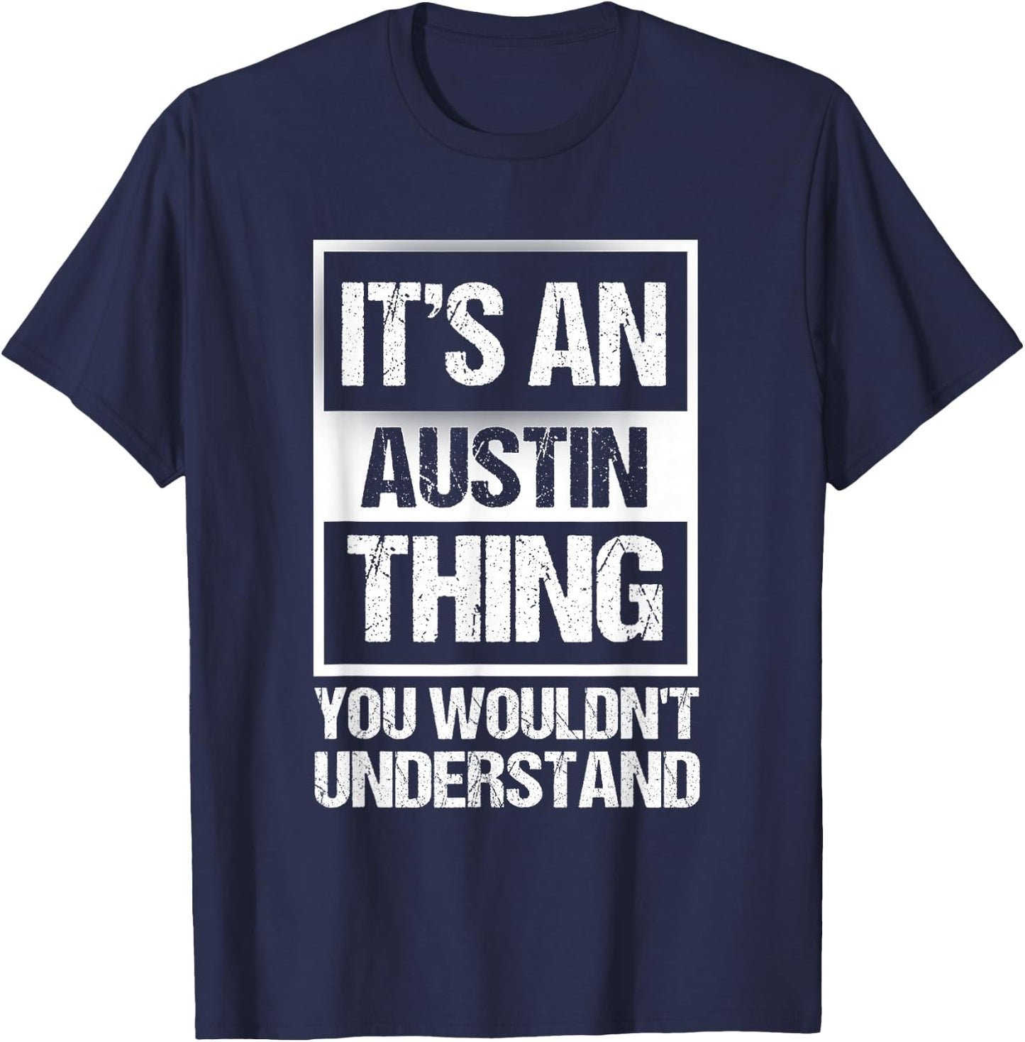Retro Vintage Souvenir Austin T-Shirt - T-Shirt | Navy