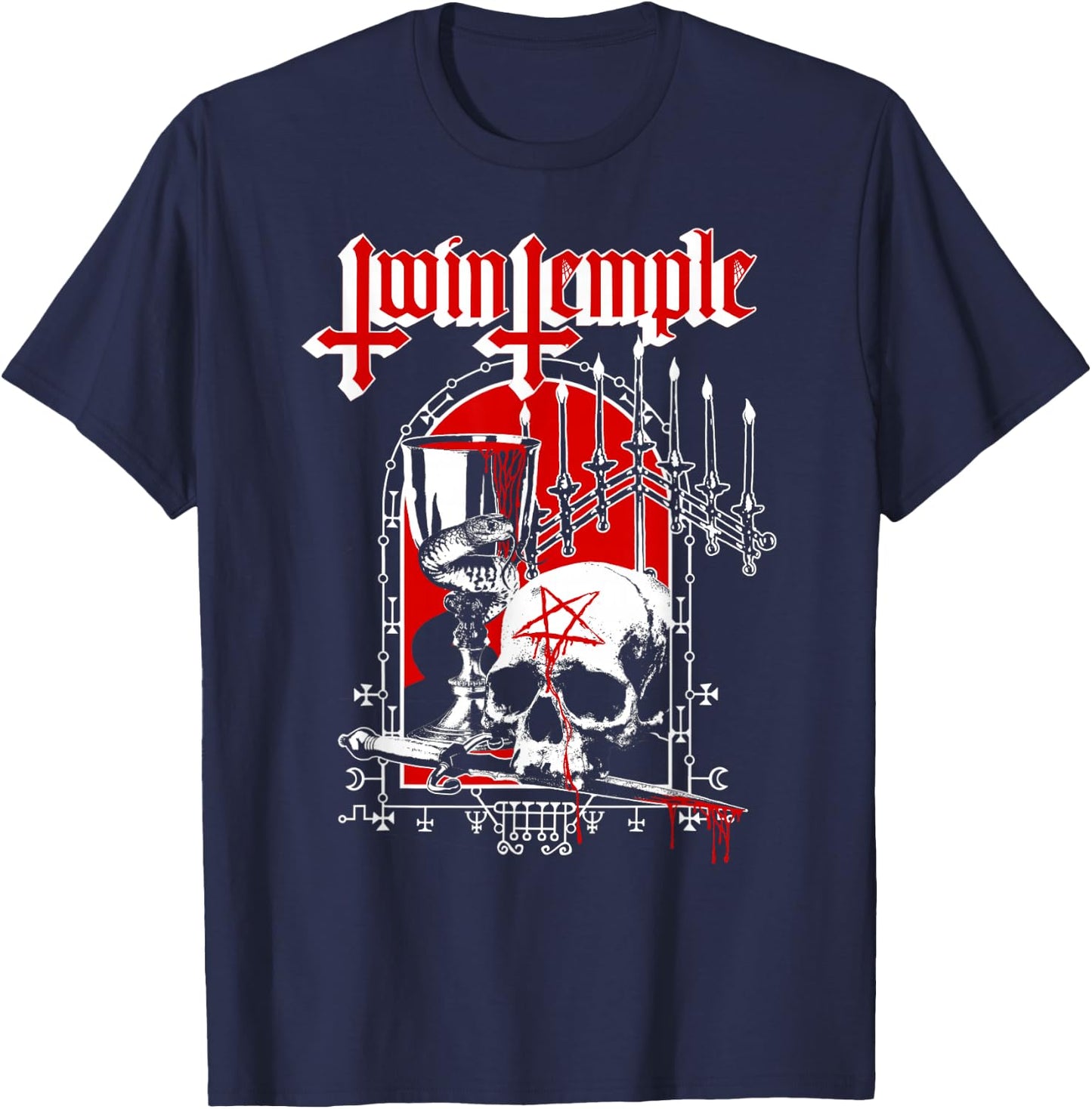 Twin Temple – Altar T-Shirt - T-Shirt | Navy