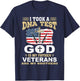 I Took a DNA Test God is my Father Veterans are my Brothers T-Shirt - T-Shirt | Navy