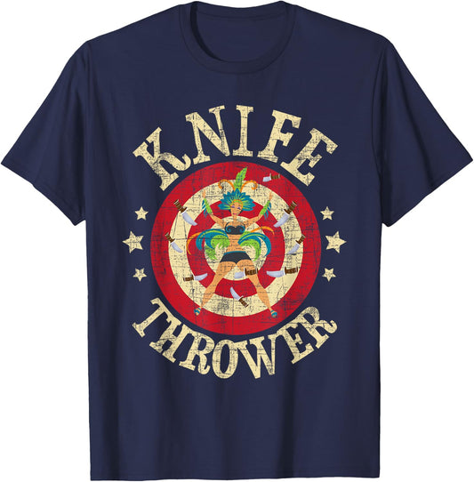 Knife Thrower - Circus Birthday Party Circus Costume Small T-Shirt - T-Shirt | Navy