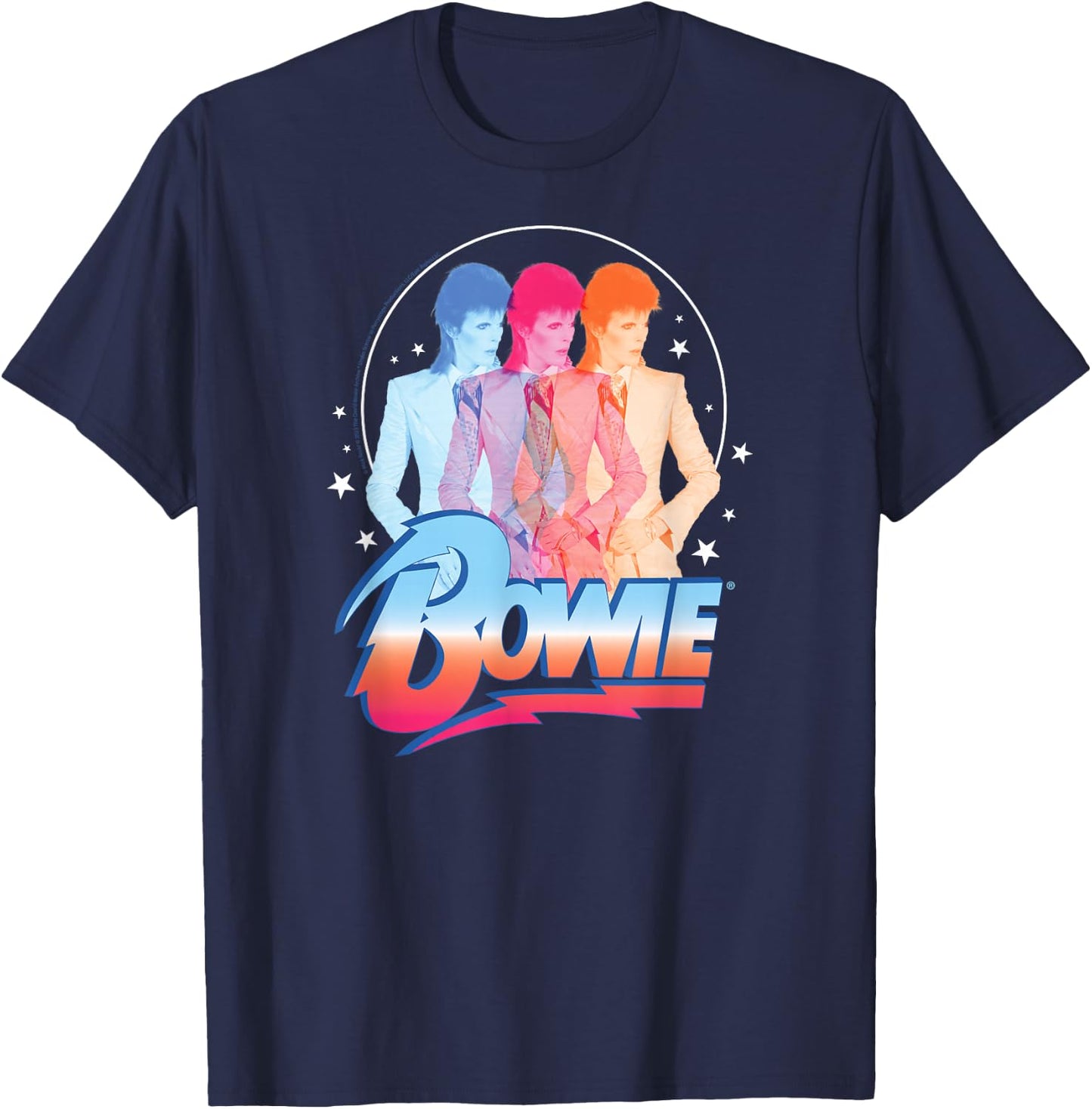 David Bowie- Bowie 3D T-Shirt - T-Shirt | Navy