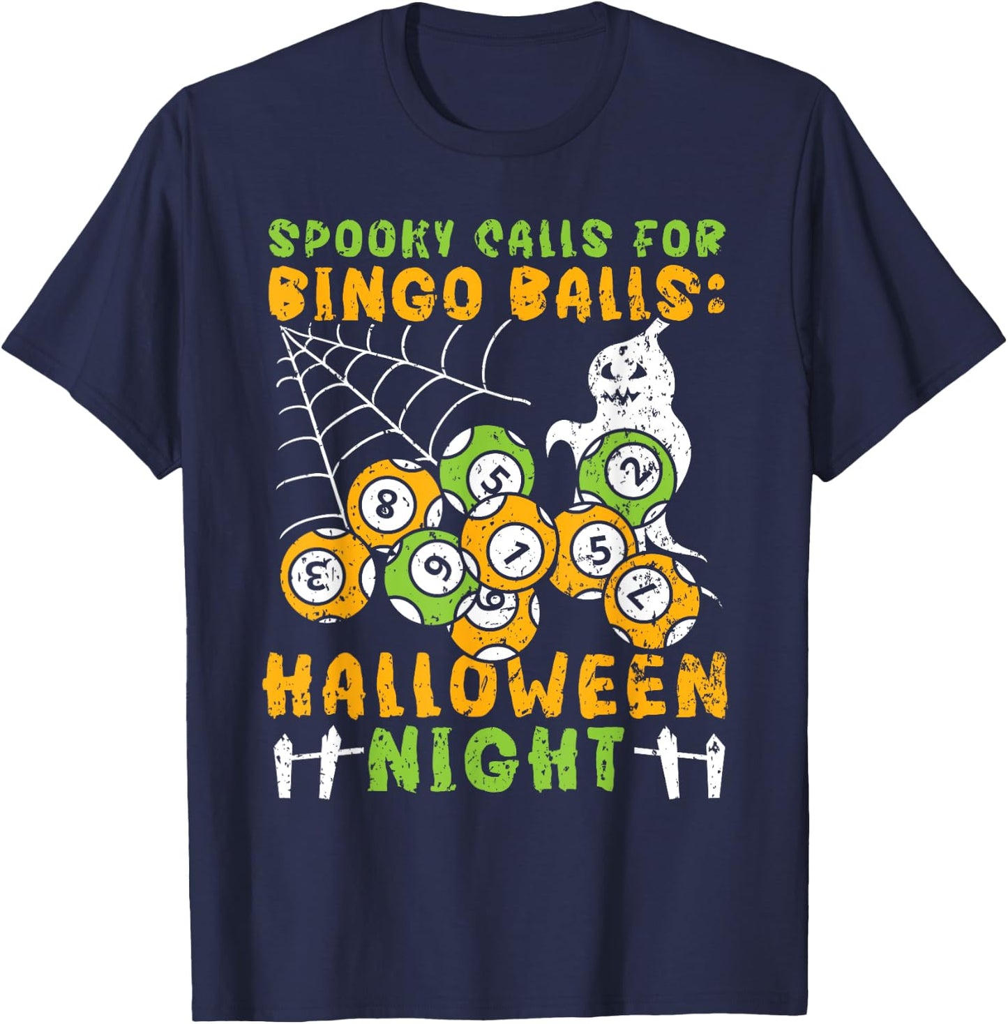 Bingo Halloween Trick Or Treat Bingo Player Bingo Caller T-Shirt - T-Shirt | Navy