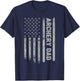 Funny Archery Dad America US Flag Patriot - Vintage Archer T-Shirt - T-Shirt | Navy