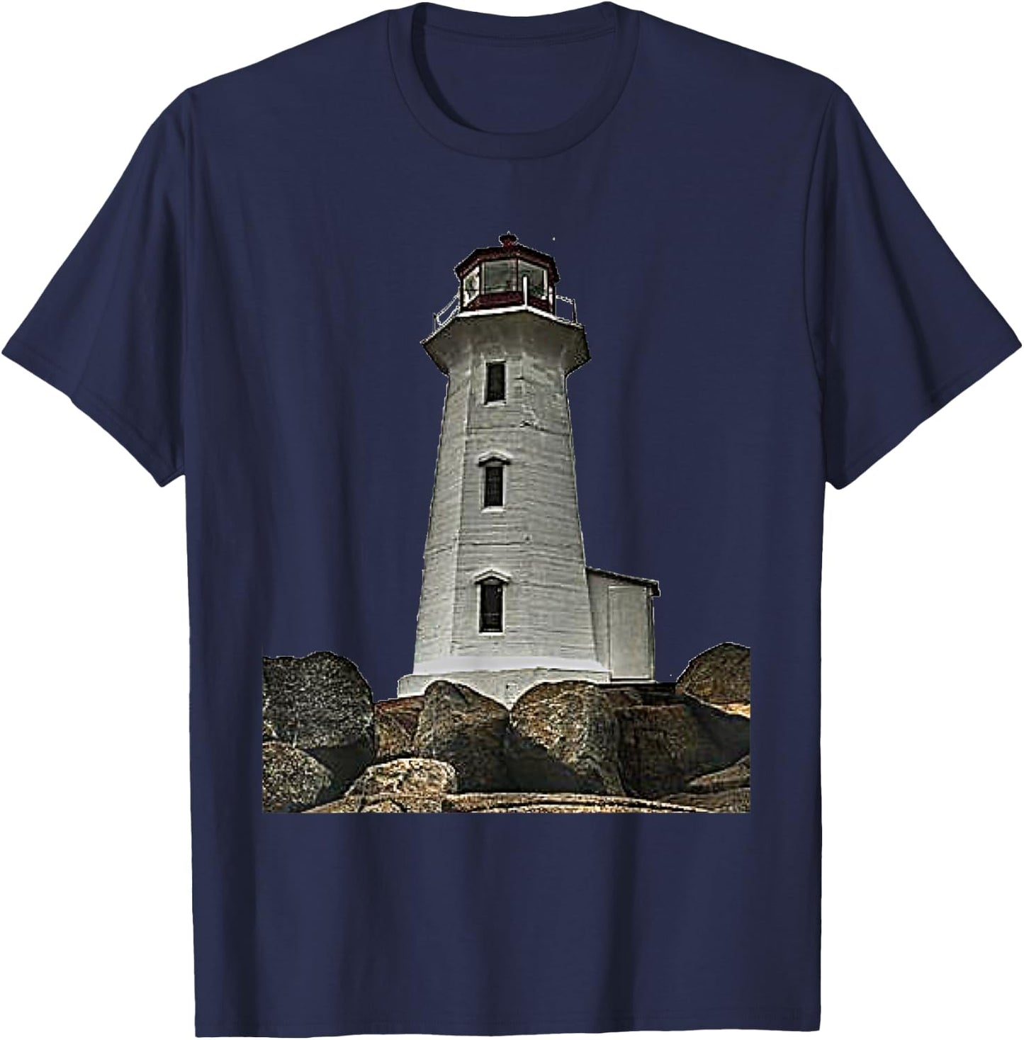 Lighthouse Shirt Beacon Light Tower T-Shirt - T-Shirt | Navy
