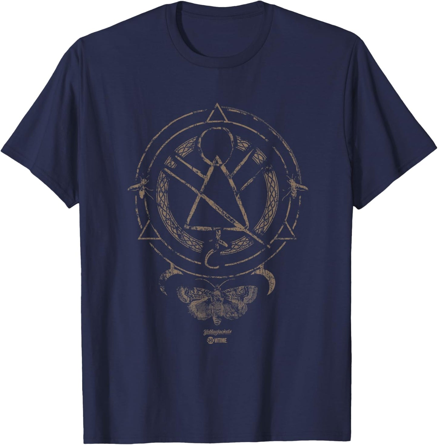 Yellowjackets Distressed Symbol T-Shirt - T-Shirt | Navy