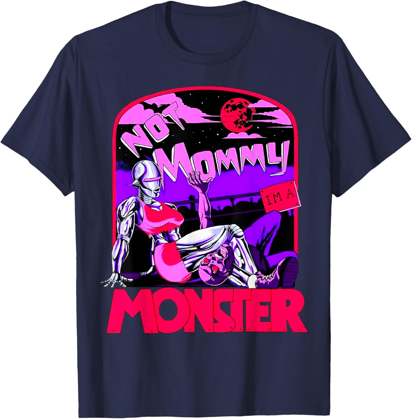 Funny Not Mommy I'm A Monster Workout Bodybuilding Fitness T-Shirt - T-Shirt | Navy