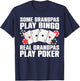 Cool Poker Lover Art for Grandpa Men Casino Card Gambling Small T-Shirt - T-Shirt | Navy