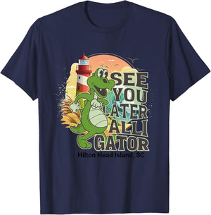 Kids Hilton Head Island South Carolina See You Later Alligator T-Shirt - T-Shirt | Navy