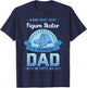 Figure Skating Dad Ice Skater Skates Sport Father's Day T-Shirt - T-Shirt | Navy