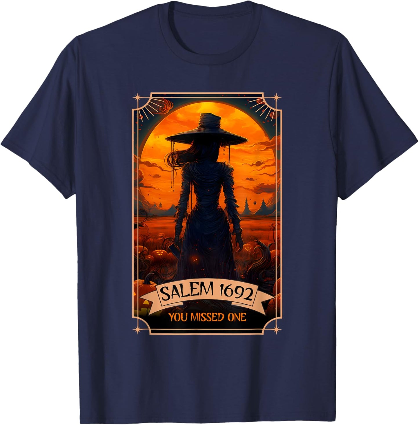 Salem 1692 They Missed One Witch Halloween Van Gogh Women T-Shirt - T-Shirt | Navy