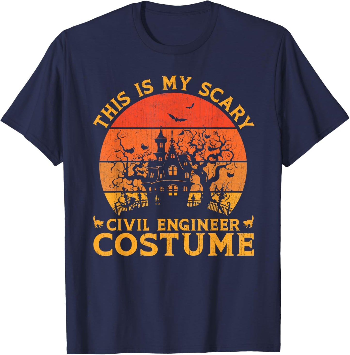Civil Engineer Matching This is My Scary Halloween Costume T-Shirt - T-Shirt | Navy