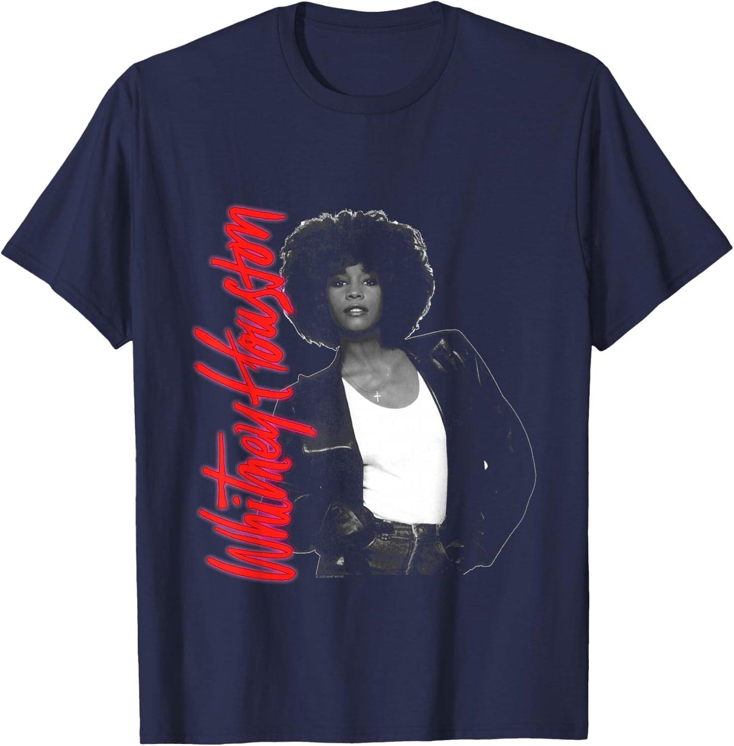 Whitney Houston Whitney Pose black T-Shirt - T-Shirt | Navy