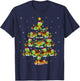 Turtle Lover Xmas Lights Turtle Christmas Tree T-Shirt - T-Shirt | Navy