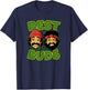 Cheech & Chong Best Buds Cartoon Heads Weed Background T-Shirt - T-Shirt | Navy
