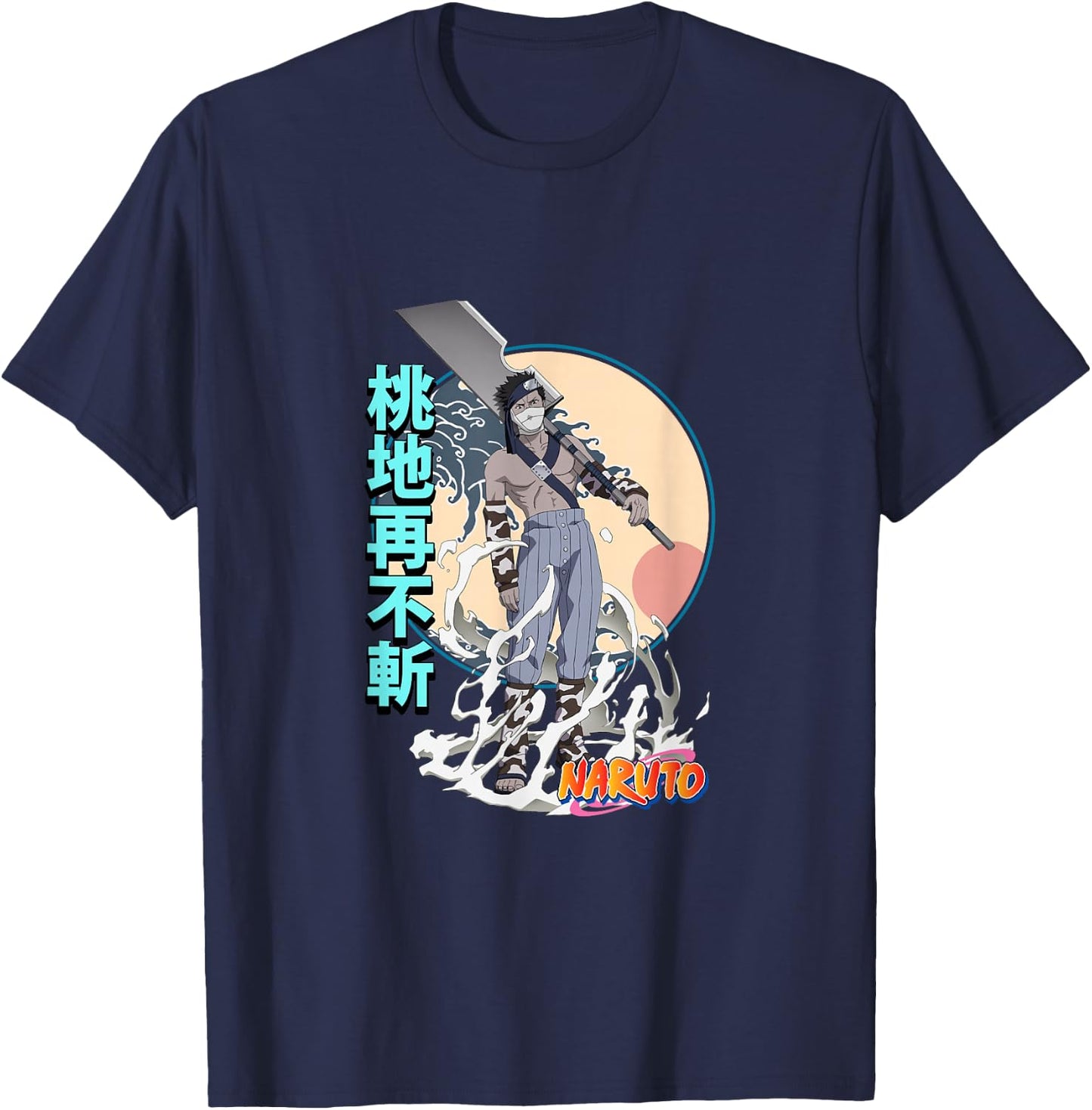 Naruto Classic Zabuza Momochi T-Shirt - T-Shirt | Navy