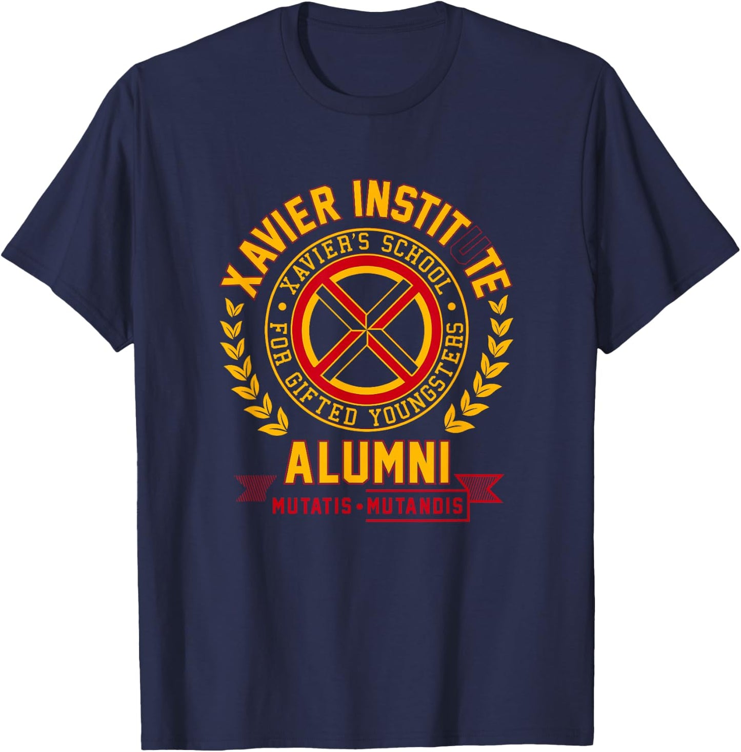 Marvel X-Men Xavier Institute Alumni Mutatis Mutandis T-Shirt - T-Shirt | Navy