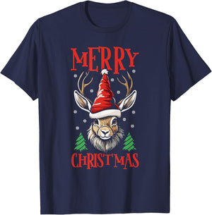 Jackalope Merry Christmas Xmas Jackalope T-Shirt - T-Shirt | Navy