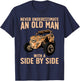 Funny SxS Art For Grandpa Men UTV Side-By-Side Quad Riding T-Shirt - T-Shirt | Navy