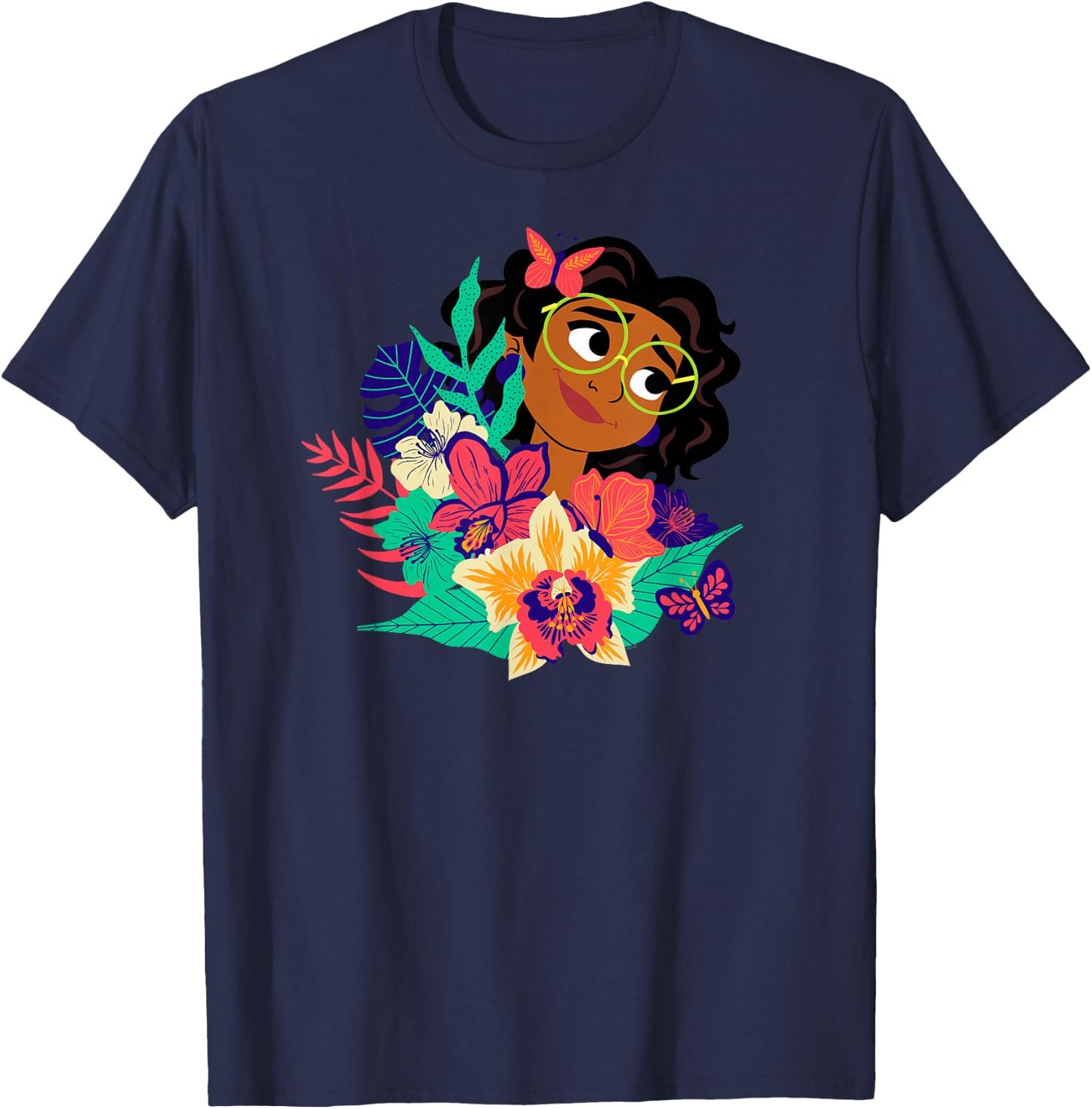 Disney Encanto Mirabel Flowers and Butterflies Paradiso T-Shirt - T-Shirt | Navy