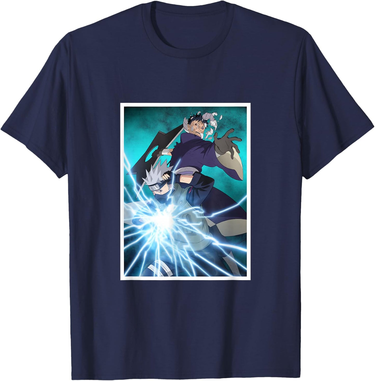 The Kakashi and Obito Fighting T-Shirt - T-Shirt | Navy