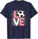 Love Soccer Women Girls Cute Soccer Player T-Shirt - T-Shirt | Navy