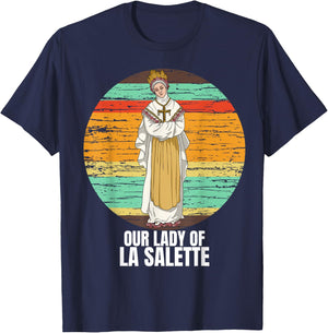 Our Lady Of La Salette Marian Catholic T-Shirt - T-Shirt | Navy