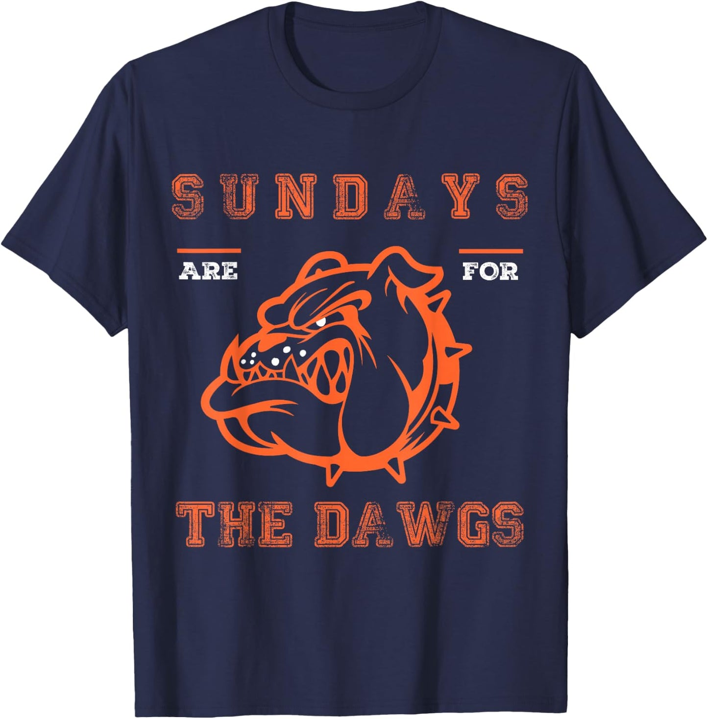 Sundays are for the Dawgs Cleveland Ohio Present Dawg T-Shirt - T-Shirt | Navy