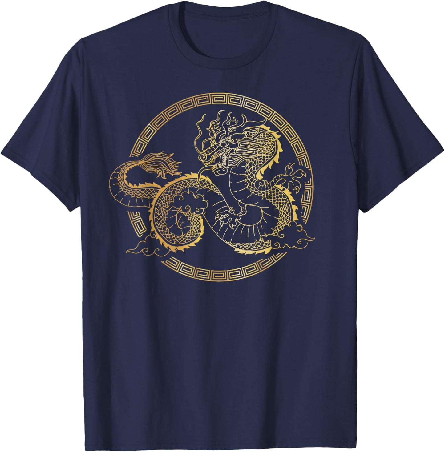 Japanese Tokyo Dragon Asian tattoo inspired retro 80’s style T-Shirt - T-Shirt | Navy