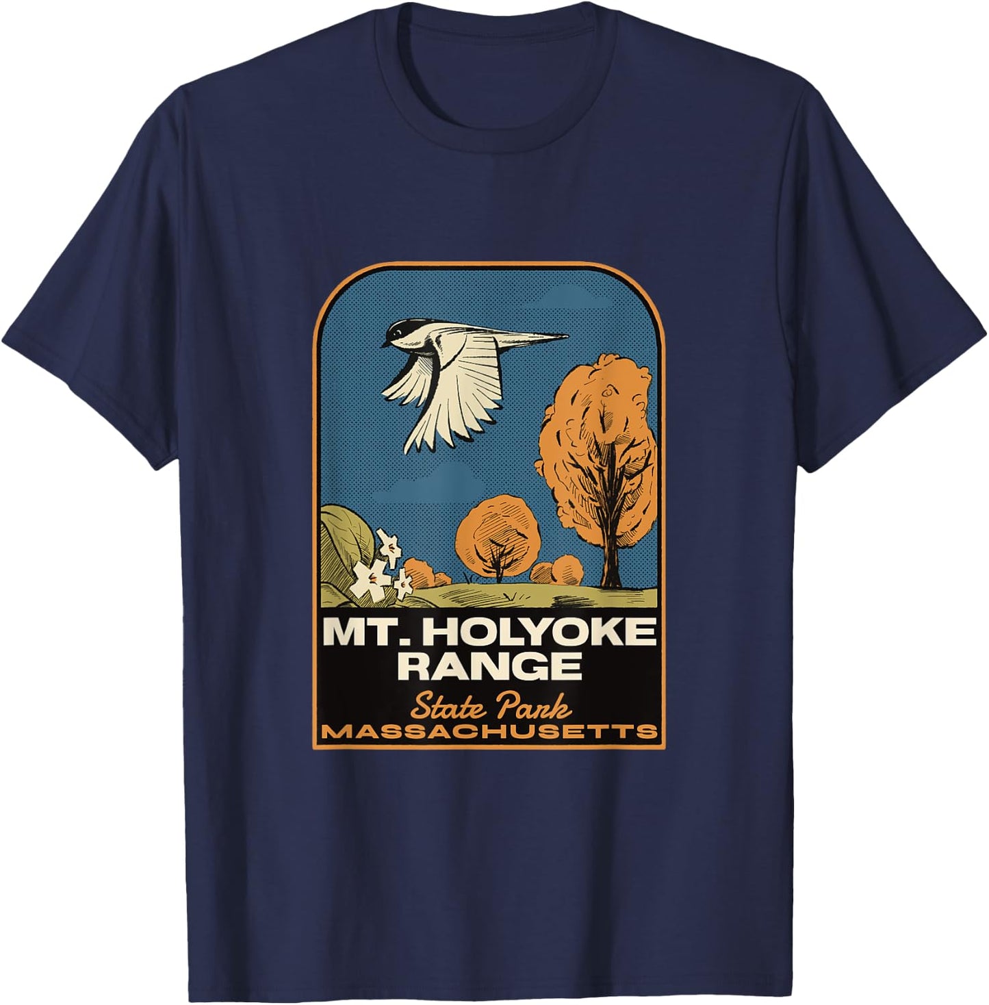Mount Holyoke Range State Park MA Vintage T-Shirt - T-Shirt | Navy