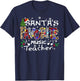 Merry Christmas Santa's Favorite Music Teacher Xmas Lights T-Shirt - T-Shirt | Navy