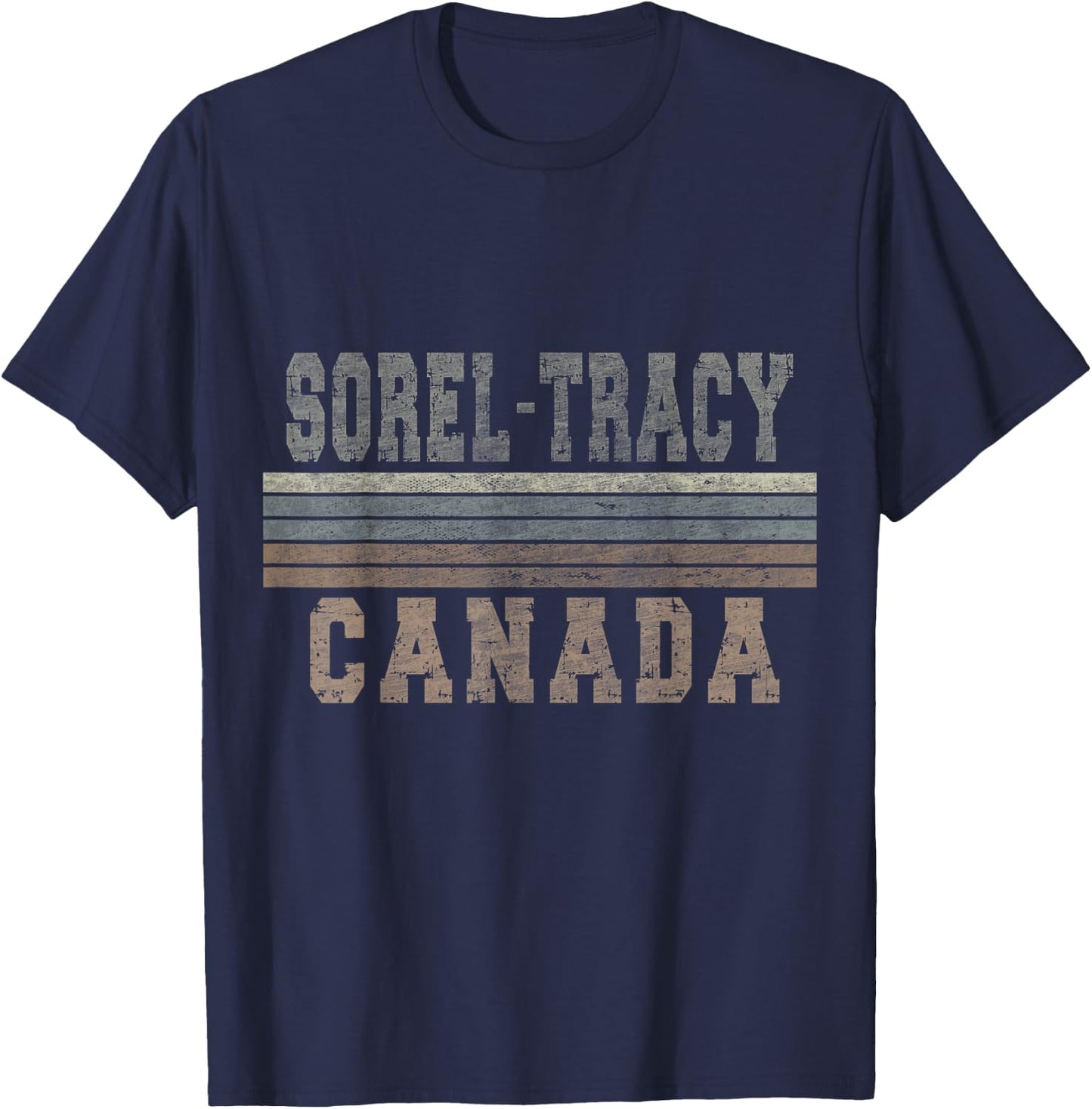Retro Sorel-Tracy Canada T-Shirt - T-Shirt | Navy